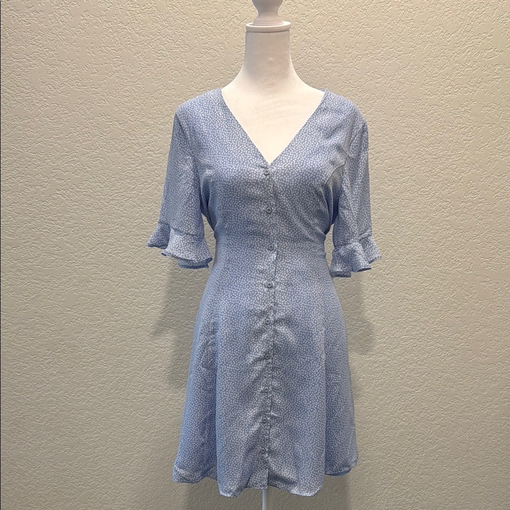 Lulu's Light Blue Midi Dress